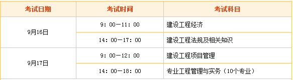 2018年一級建造師考試時(shí)間是什么時(shí)候？